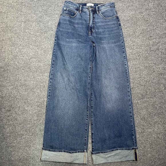 Jessica Simpson Denim - Jessica Simpson Freesia High Rise Wide Leg Jeans Womens Size 4 Blue Denim